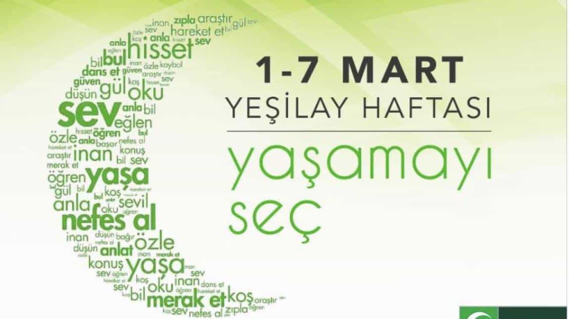 1-8 Mart Yeşilay Haftası